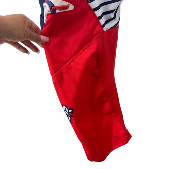 Moose Racing Qualifier Pants White/Red/Blue Mens SZ 44 Bike/Motocross Gear Adj - Picture 10 of 16
